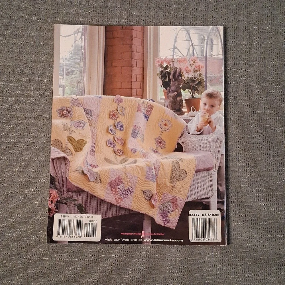 Leisure Arts Floral Quilts Book Michelle Blackhurst Pink Excellent 8 Designs